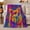 Rainbow Chihuahua, variant on Psychedelic Golden Retriever Pop Art, Playful Pet Portrait Pattern, Warm Flannel Blanket for Living Room and Bedroom, Dog Lovers Just Because Gift, Pet Lover Home Decor