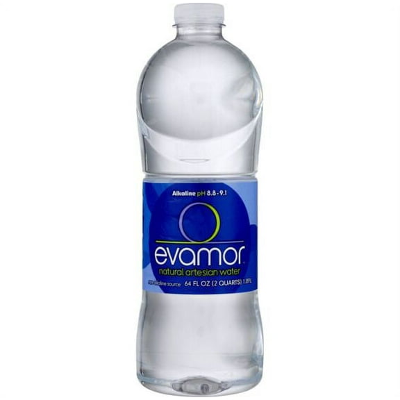 Evamor Artesian Alkaline Water, 8 Pack, 64 Ounce