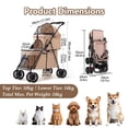 thumbnail image 6 of Double Layer Pet Stroller Cat dog pram, Lockable Wheels Carriers, Foldable for storage, for Small Medium Sized Pets, Simple assembly, for Multi-Pet Homes, 6 of 10