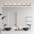 thumbnail image 3 of Kira Home Everett 48" 60W Integrated LED Bathroom / Light, Rectangular Acrylic Lenses, 3000k Light, Brushed Nickel, 3 of 8