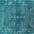thumbnail image 1 of Ahgly Company Machine Washable Indoor Square Oriental Turquoise Blue Industrial Area Rugs, 3' Square, 1 of 4