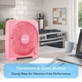 thumbnail image 2 of Comfort Zone 9" Portable Box Fan, Pink, 2 of 6