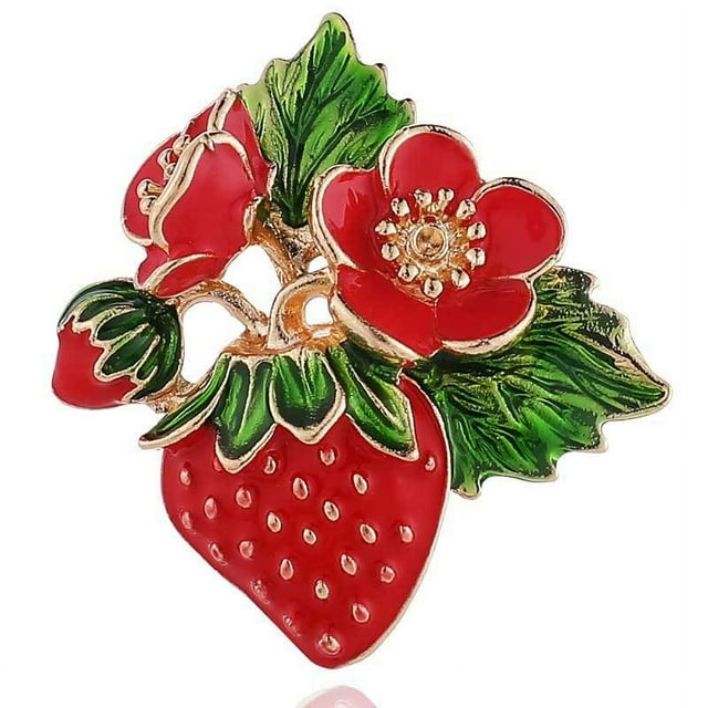 Granjero Gordo Broche de fruta esmaltado de moda de 2 piezas, accesorio creativo para vestir, regalo retro exquisito, estilo 06