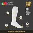 thumbnail image 4 of Fruit of the Loom Work Gear Over the Calf Crew Socks for Men, White, Sizes 6-12 (10-Pack), 4 of 5