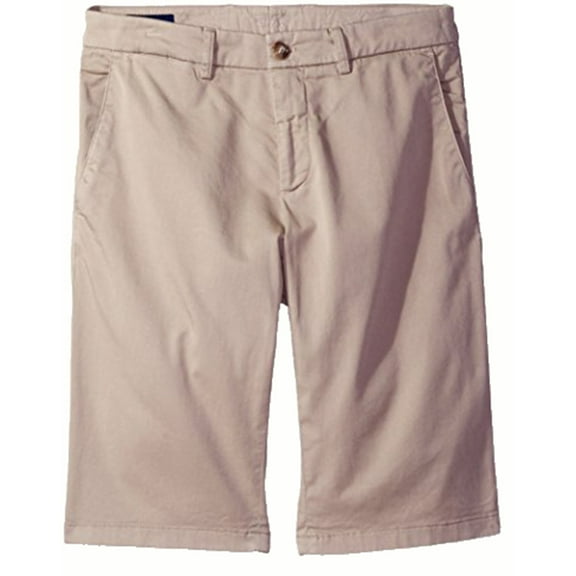 Faconnable Bermuda Flat Front Shorts, Sand, 54