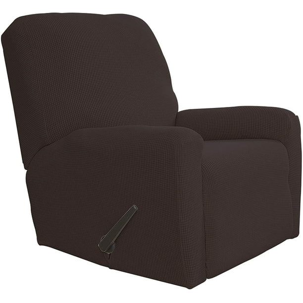 EasyGoing Jacquard Stretch Sofa Slipcover Non Slip Couch Cover, Recliner Size, Chocolate