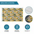 thumbnail image 6 of Yellow Lemon Placemats Set of 4, Brown Vintage Summer Fruit Watercolor Placemats for Dining Table, Place Mats for Kitchen Tabletop, Waterproof Wipeable Dining Table Mats Set, 6 of 9
