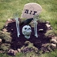 thumbnail image 4 of Estacas de Esqueleto Realistas para Halloween, Cabeza de Esqueleto de Calavera Realista, Humanos para Fiesta de Halloween, Decoración de Jardín y Césped., 4 of 5