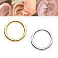 thumbnail image 5 of 6/8/10/12mm Silver Gold Seamless Nose Ring Stainless Steel Body Jewelry Tragus Septum Piercing Cartilage Hoop Unisex, 5 of 20