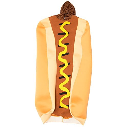 Unisex Men Women Sausage Suit Footlong Hot Dog & Wiener Bun Halloween Costume 