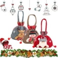 thumbnail image 7 of TETOU Christmas Gift Bags Deer Dolls Knitted Drawstring/Handbag Santa Snowman Storage Bag for Kids Guests Holiday Gift Bag, 7 of 7