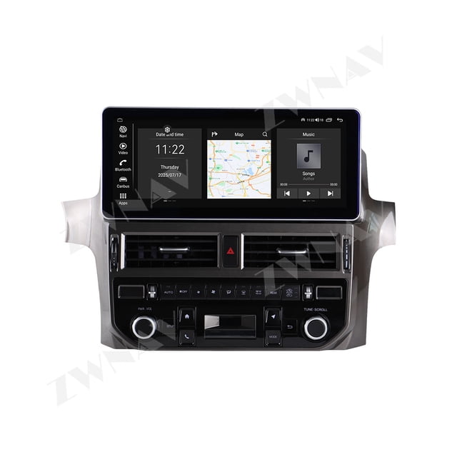 ZWNAV Android 15 Car Radio Carplay 12.3 inch Touch Screen For Lexus GX 2010-2019 GPS Navigation Multimedia Player Head Unit