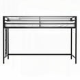 thumbnail image 2 of Twin Size Metal High-Rise Bed Frame with Easy Assembly and Guardrails, Black for Bedroom, 2 of 15
