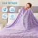 thumbnail image 5 of Cooling Blanket for Hot Sleepers – Thin Summer Cooling Blanket Throw Size, Q-Max >0.5 Lightweight Cooling Throw Blanket for Bed, Couch, or Sofa – Snowflake Cool Blankets, (Blue, 50" x 70"), 5 of 5