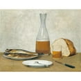 thumbnail image 3 of Albert Anker 24x20 Black Modern Framed Museum Art Print Titled - Still Life; Herrings, 3 of 5