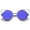 Blue / Blue Mirror, variant on sunglassLA Unisex Women's Wire Open Metal Frame Color Mirror Lens Round Cat Eye Sunglasses (Purple / Purple Mirror) - 52mm