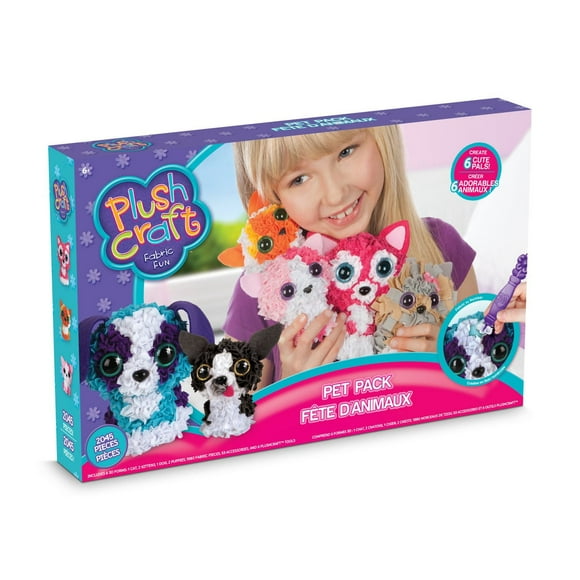 The Orb Factory Plushcraft Pet Pals 3D Fabric Collectable Toy Craft Set