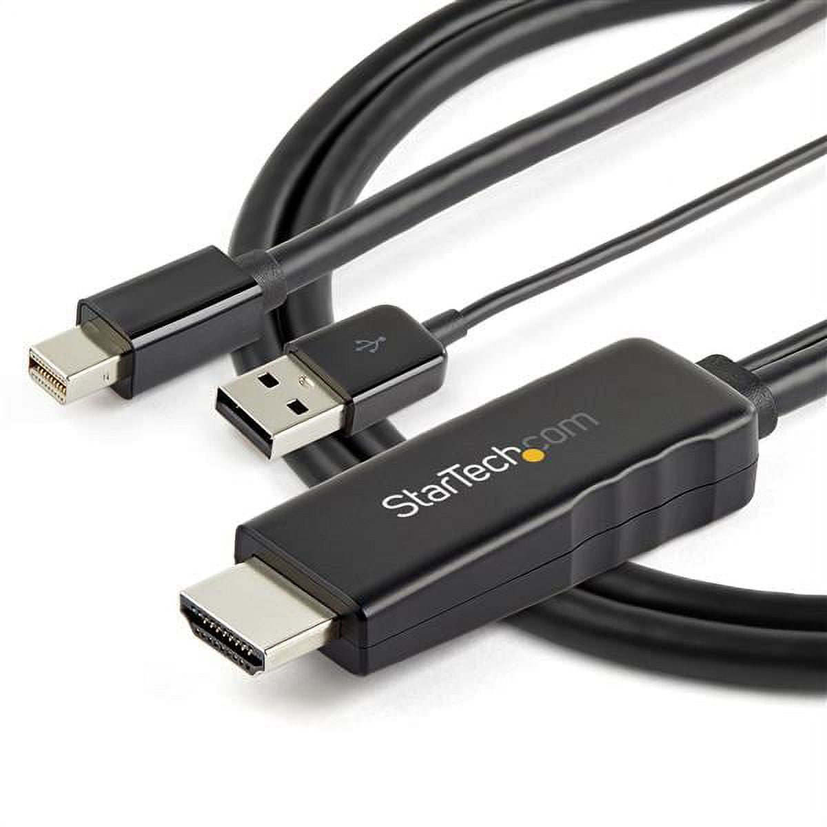Startech.com 6ft (2m) Hdmi To Mini Displayport Cable 4k 30hz, Active Hdmi To Mdp Adapter Converter Cable With Audio, Powered, Mac & Windows, Hdmi Male To Mdp Male Video Adapter Cable - Hdmi To