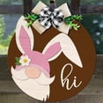 thumbnail image 4 of Placas colgantes de madera para puerta delantera, artesanías reutilizables de conejito de Pascua para fiestas navideñas JShteea El nuevo, 4 of 6