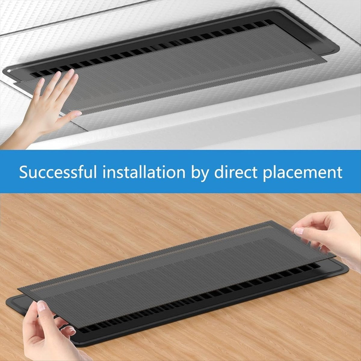 Floor Vent Covers,4x12In Magnetic Vent Covers Mesh Screen Air Vent Filter,Floor Register Vent Covers for Home Floor,D