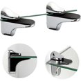 thumbnail image 4 of Soporte de estante de vidrio de 4 piezas, estante de vidrio de baño de aleación de zinc pulido ajustable, 4 of 5
