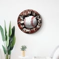 thumbnail image 4 of Wall Clock Silent Non-Ticking Battery Operated Modern Wall Clocks Decorative for Bathroom Kitchen-Baseball Illustration(10inch), 4 of 4