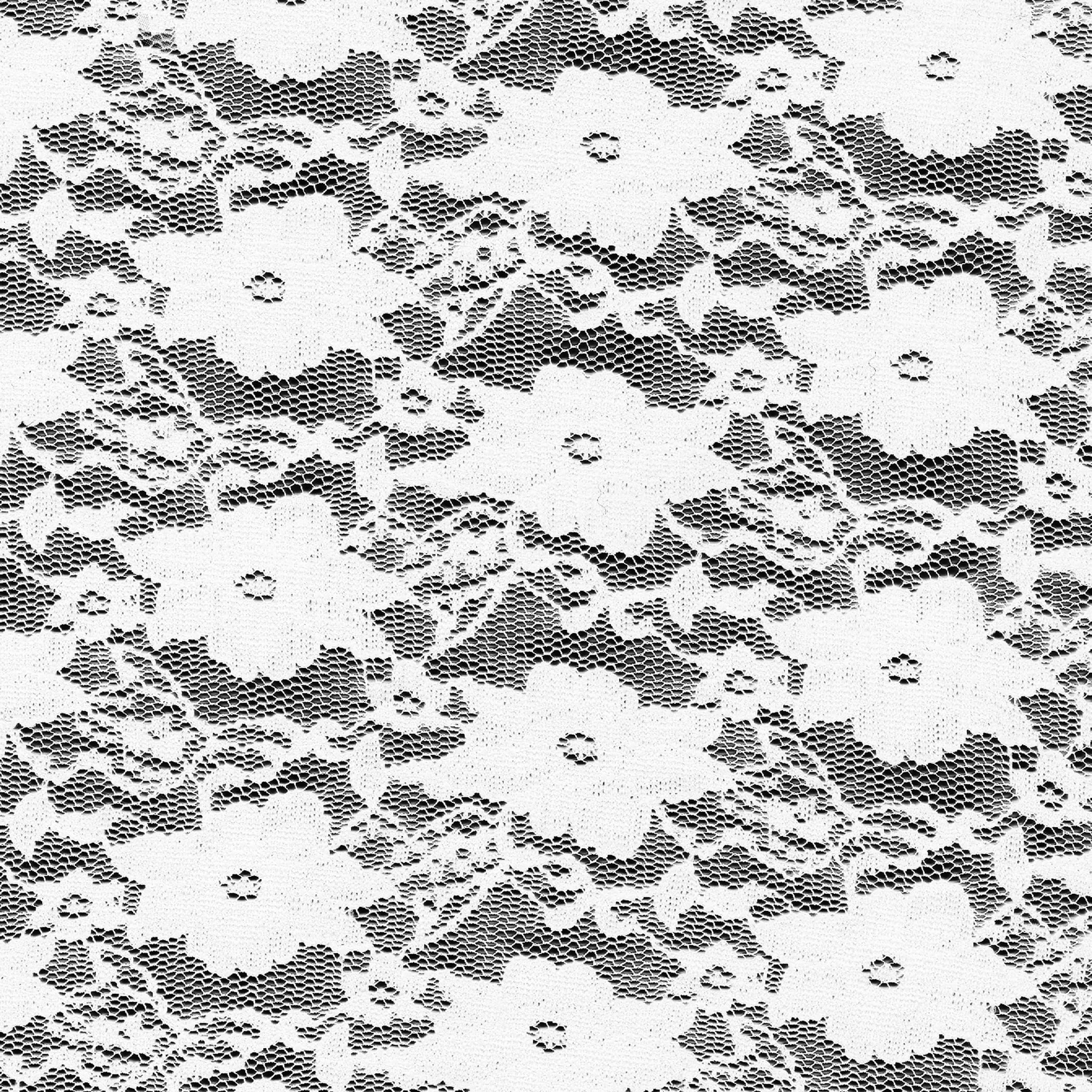 100/% Organza White Embroidered Lace Fabric 52/"-53/"