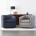 thumbnail image 2 of Walsh Fabric Swivel Barrel Chair denim slate blue, 2 of 5