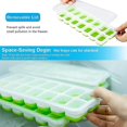 thumbnail image 4 of Juego de 2 bandejas para cubitos de hielo con tapa, moldes de silicona para hielo, sin Bpa, Lfgb, bandeja para cubitos de hielo para cócteles de agua y otras bebidas, 4 of 5