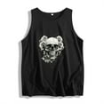 thumbnail image 4 of JTZGDY Womens Skeleton Tank Tops Funny Printed Summer Sleeveless Crewneck Graphic Vest Loose Fit Casual Workout Tees Shirt Black L, 4 of 5