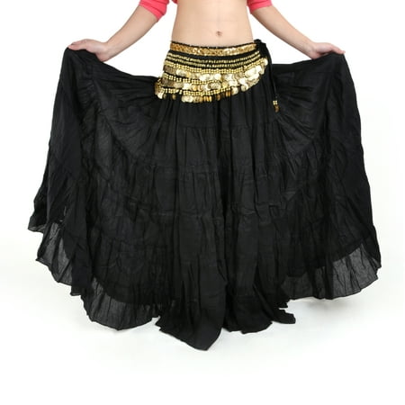 Gypsy Maxi - BellyLady Womens Belly Dance 8 Yard Skirt Vogue Bohemia Skirt Gypsy Maxi Skirt-Black