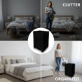 thumbnail image 5 of Large Rolling Laundry Hamper, Foldable Oxford Cloth Laundry Basket with Wheels, Long-lasting Laundry Hamper with Handles, Space-Saving Clothes Storage Bin, 15.7 x 13.4 x 22.4 in / 40 x 34 x 57 cm, 5 of 9
