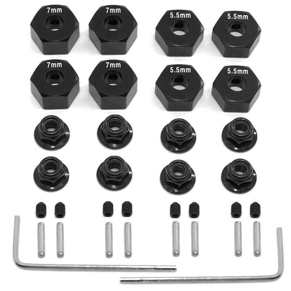 Metal 12mm Hex Wheel Hubs For Traxxas 1/10 Slash Rustler Stampede 2wd 1654 3654