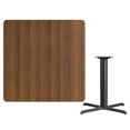 thumbnail image 3 of Flash Furniture 42'' Square Walnut Laminate Table Top with 33'' x 33'' Table Height Base, 3 of 3