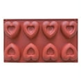 thumbnail image 2 of Heart Silicone Mold, Chocolate Molds, Love Shaped Mold, 8-Hole Heart Shaped Silicone Mold, Valentine's Day Candy Mold, DIY Handmade Gift Molds, Red 11.5x6.77 Inch (1Pcs), 2 of 9