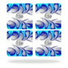 Skin Decal Wrap for Tile Slim Key Finder (4 pack) Blue Fire