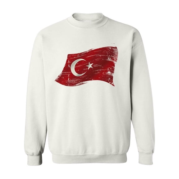 Waving Flag Of Turkey Sweatshirt Men -Image by Shutterstock, Male XX-Large