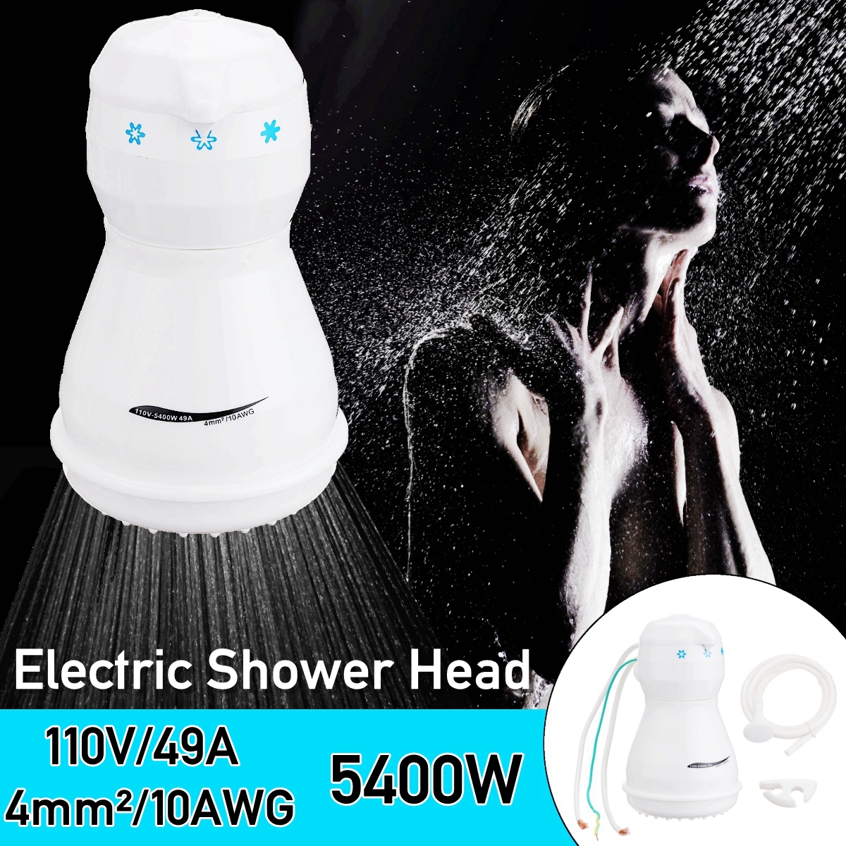 Novashion 5400W Electric Shower Head Heater High Power Automatic
