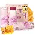 thumbnail image 1 of Bálsamo labial de miel orgánica – 100 % sebo de res alimentado con pasto para mujeres, miel cruda natural y aceite de argán – Acondicionador ultra hidratante sin químicos – Paquete de 3 (3 x 0,28 oz), 1 of 5