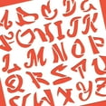 thumbnail image 4 of 1pc Graffiti Letters Stencil Reusable Painting Stencils for Drawing DIY Furniture Fabric Decors 12x12inch, 4 of 10