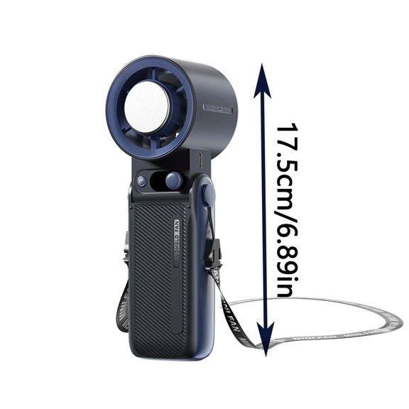 AuroraX Black Handheld Fans Battery Powered Handheld Fan Rechargeable Foldable Adjustable Speeds Strong Airflow Lightweight Ice Cooling Portable Fan for Travel
