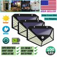 thumbnail image 1 of MesaSe 100 LED Solar Light Wireless Motion Sensor Outdoor Yard Pathway Porch Wall Lamp - 4 Pack, 1 of 8