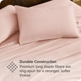 thumbnail image 3 of Bare Home Organic Percale Sheet Set - 300 Thread Count - 100% Organic Cotton - Twin, Dusty Pink, 3 of 7