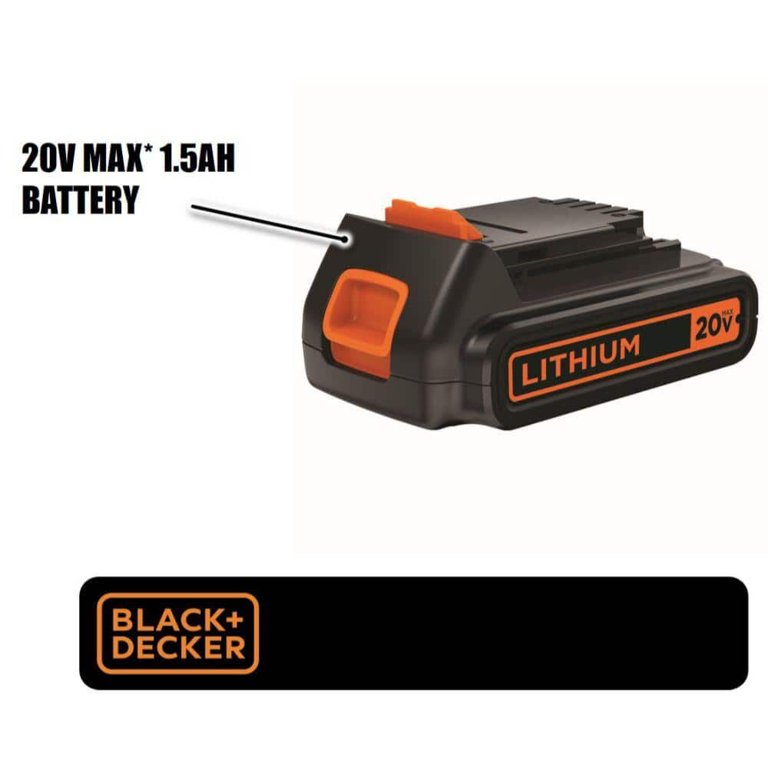 Black and decker 20v 2025 1.5 ah lithium battery