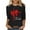Black, variant on Guluxicc Shirts for Women Casual Crewneck 3/4 Length Sleeve Tees Valentine's Day Graphic Print Tops, Gray, XL