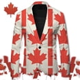 thumbnail image 2 of WILLBEST Men's Casual Suit Jacket with Canadian Maple Lightweight Comfortable Stylish for Spring Summer Fall Daily Wear M j-Red, 2 of 5