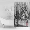 thumbnail image 4 of Small Stall Shower Curtain 48x72 Inch Narrow Half Size Dinosaurs Girl Bath Curtains Bathroom Decor Gray Funny Cartoon Animals Forest Waterproof Fabric Shower Curtain Set with Hooks 48 Inch, 4 of 6