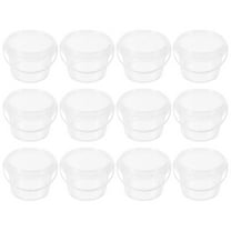 12Pcs  Multi-functional Thickened Buckets Refrigerator Mini Buckets With Lids Clear Buckets