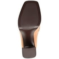 thumbnail image 6 of Journee Womens Ezzey Loafer Mid Stacked Heel Square Toe Pumps, Widths Available, 6 of 9