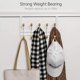 thumbnail image 4 of Over the Door Hooks, 2-Piece Sturdy Metal Over the Door Wooden Hook Organizer for Hanging Coats, Hats, Robes, Towels, Bathroom Bedroom Door Hanger - White, 4 of 5